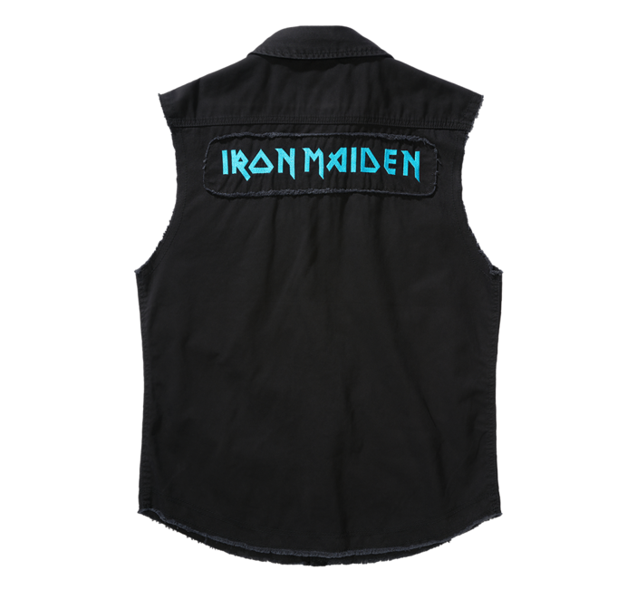 Brandit Iron Maiden camicia senza maniche vintage FOTD, nero