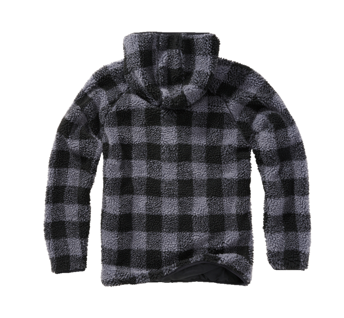 Brandit Teddyfleece Worker giacca in pile, nero/grigio