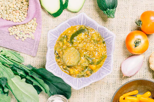 Jomipsa Forestia curry vegano di lenticchie verdi-sh