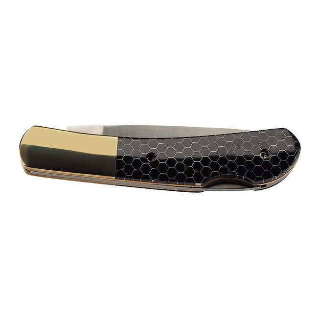 Herbertz Coltello 7,5 cm plastica con motivo a nido d'ape, nero
