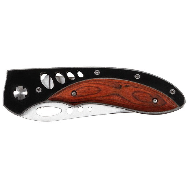 Fox Outdoor Jack coltello a una mano manico con inserti in legno