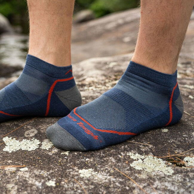 Darn Tough Light Hiker No Show calzini leggero con cuscino, denim