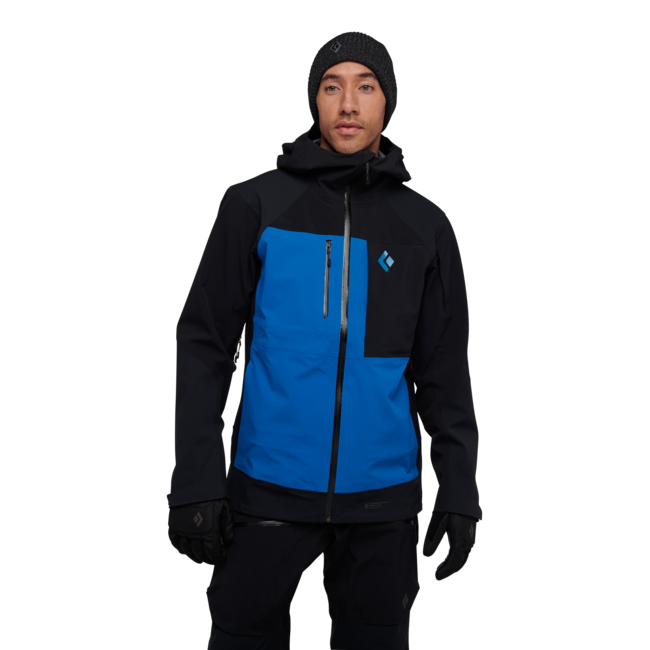 Black Diamond Recon Stretch Pro Shell da uomo giacca da sci, nero-kingfisher