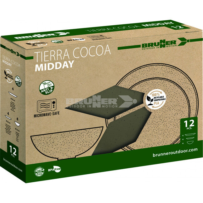 Brunner Midday Pla Tierra set di utensili da campeggio, marrone