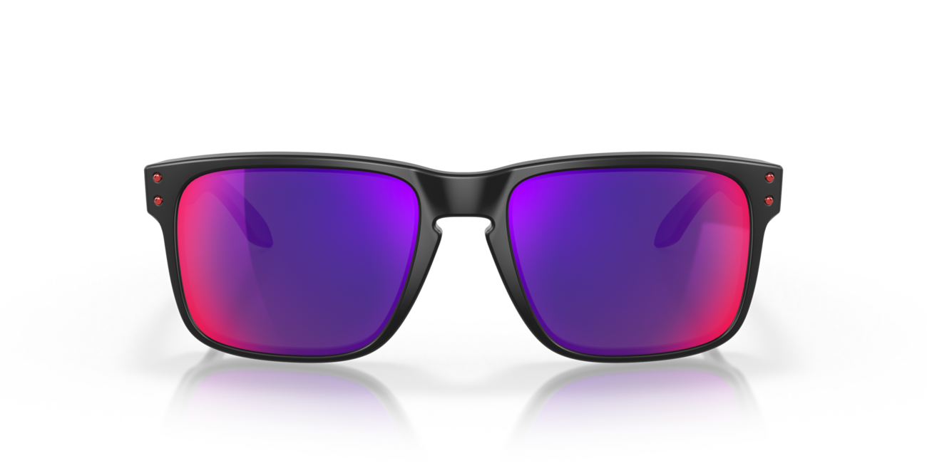 Oakley Holbrook occhiali da sole con telaio Matte Black e con le diapositive Positive Red Iridium 57