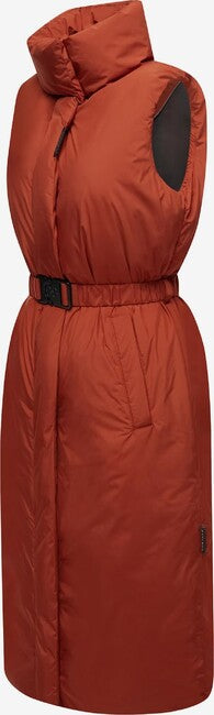 Navahoo Abendlied gilet lungo da donna, terracotta