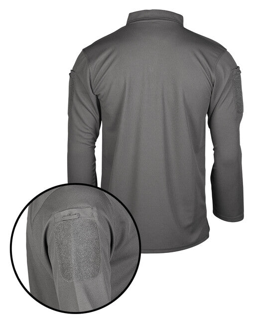 Mil-Tec Polo Tactical a maniche lunghe, grigia urbano