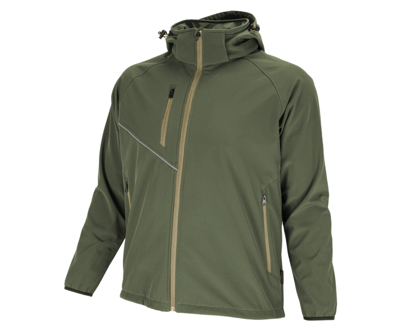 BENNON Force giacca softshell, nero/sabbia