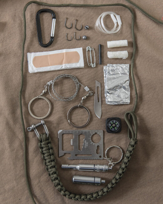 Mil-Tec Paracord kit di sopravvivenza Grande, oliva