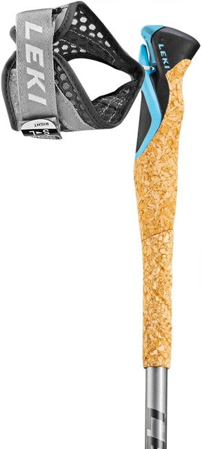 Leki Cross Trail TA bastoncini da trekking, antracite scuro-antracite chiaro-blu chiaro, 100 - 135 cm