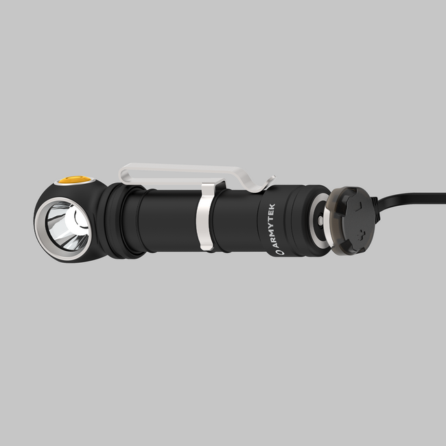 ArmyTek Wizard C2 Pro Max LR torcia tascabile e led bianchi con clip da cintura, con pacco batterie 4150 lm