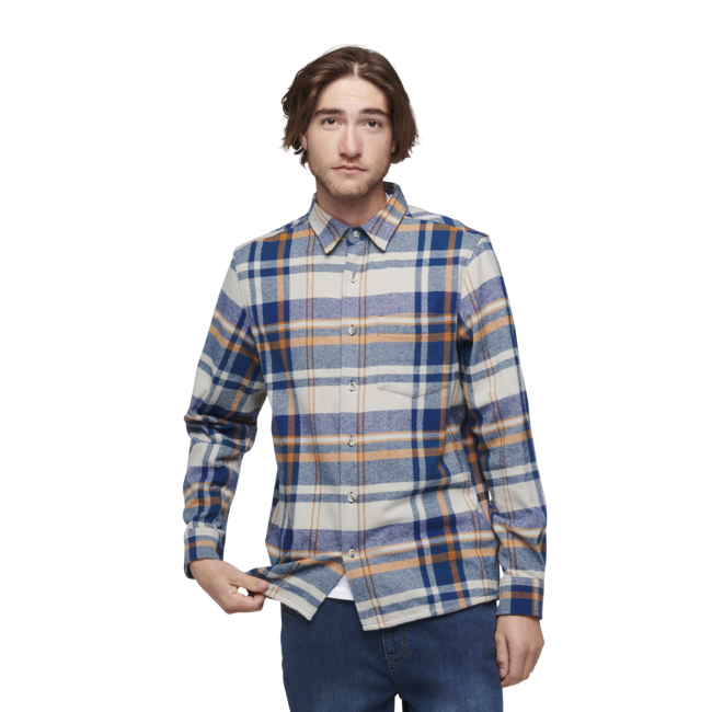 Black Diamond Project Flannel camicia di flanella da uomo, plaid peltro-indaco