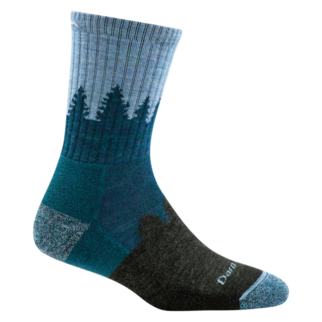 Darn Tough Treeline Micro Crew calzini medio leggero con cuscino, blue