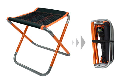 BasicNature Compact sedia pieghevole nero / arancione