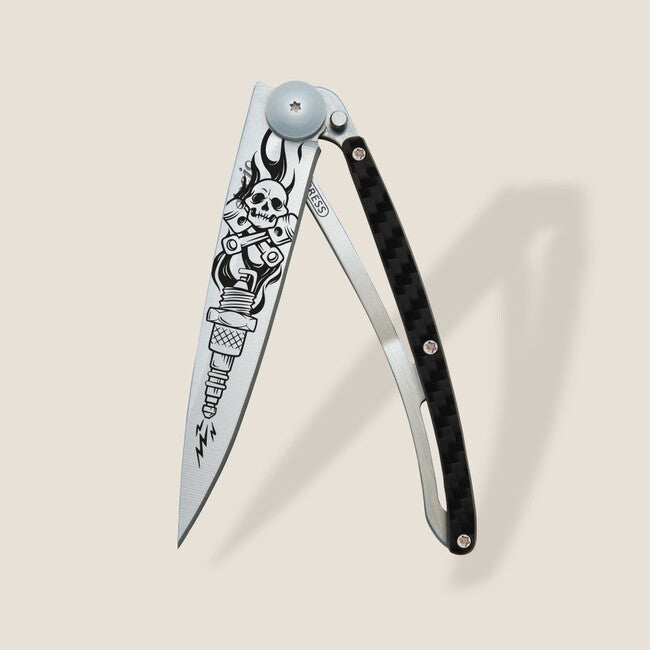 Deejo Tattoo fibra coltello di chiusura Biker