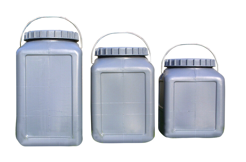 BasicNature Contenitore per liquidi a bocca larga 25 l quadrato, grigio