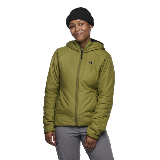 Black Diamond First Light Stretch felpa da donna, verde falesia