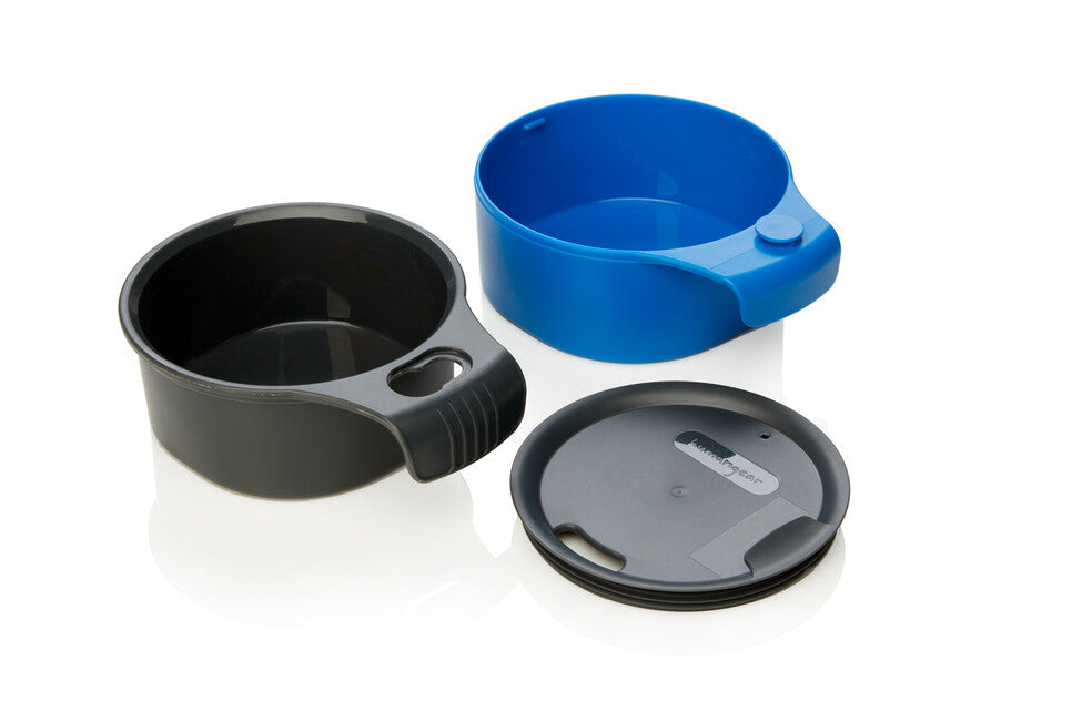 Humangear CupCUP tazza da escursionismo 2in1 con tazza supplementare integrata e coperchio blu antracite