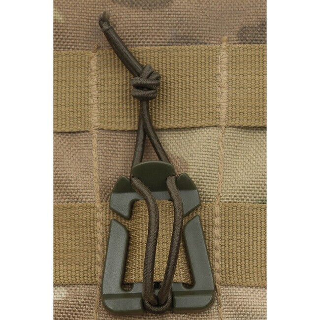 MFH Clip con cinturino in gomma "MOLLE" verde OD 2 pz.