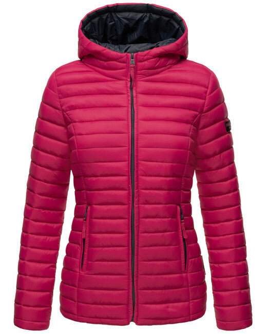 Marikoo Asraa giacca transitoria da donna con cappuccio, fucsia