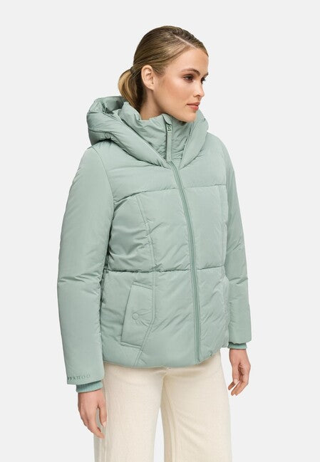 Navahoo Flüsterfee 14 giacca invernale da donna con grande cappuccio, smokey mint