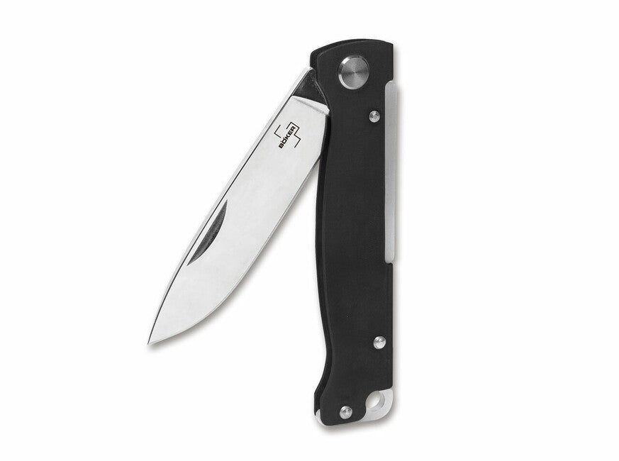 Böker Plus Atlas Black coltello tascabile 6,7 cm, nero, acciaio inox