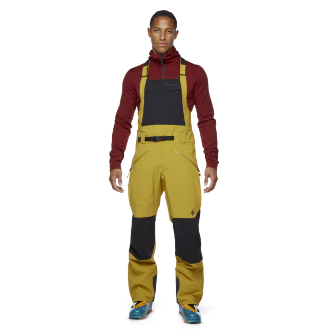 Black Diamond Recon Stretch salopette da uomo, nero ambra