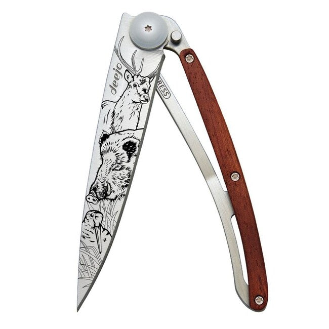 Deejo Tattoo Hunting coltello pieghevole, coralwood