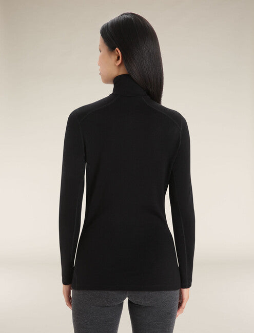 Icebreaker 260 Tech felpa termica zippered donna, nera