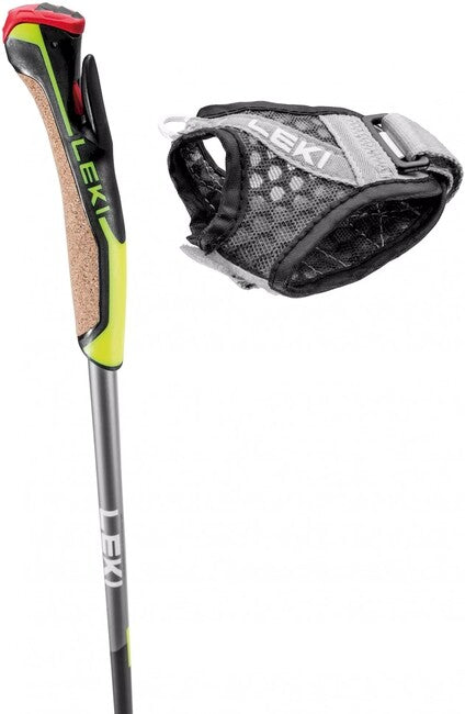 Leki Speed Pacer Lite bastoncini da nordic walking, blu notte-metallizzato scuro-antracite chiaro-giallo limone
