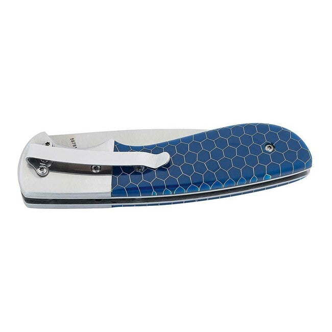 Herbertz 8 cm coltello resina sintetica blu superficie a nido d'ape
