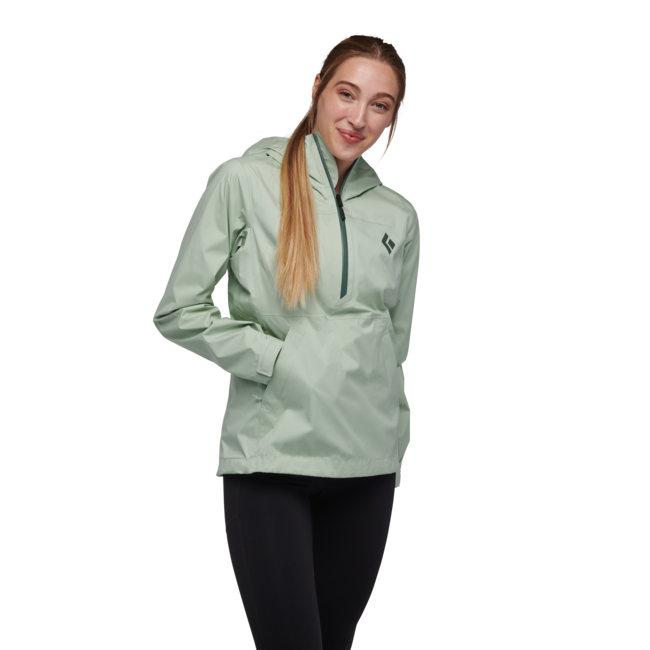 Black Diamond Stormline Stretch giacca a vento da donna, verde schiuma