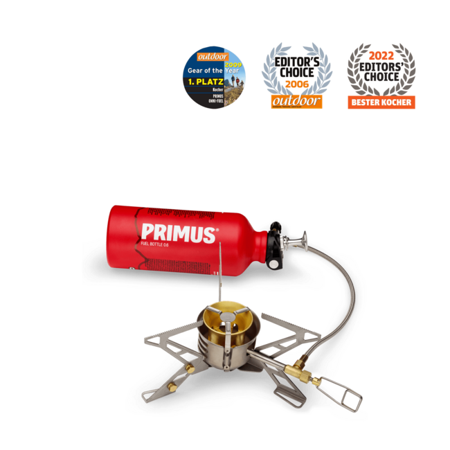 Primus OmniFuel II fornello con bottiglia di combustibile e custodia