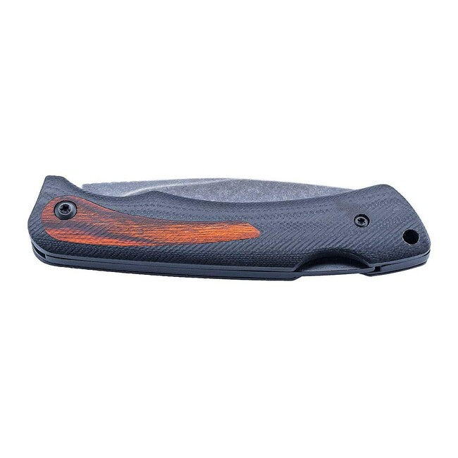 Herbertz Coltello da uomo 7,5 cm G10 legno Pakka, nero