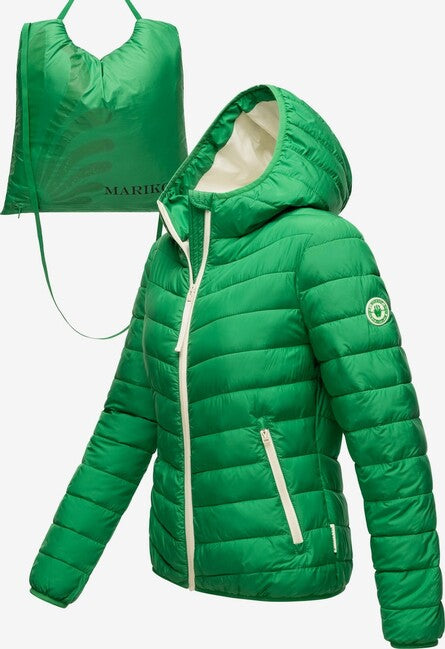 Marikoo Pack Mich Ein giacca leggera di transizione da donna, verde smeraldo