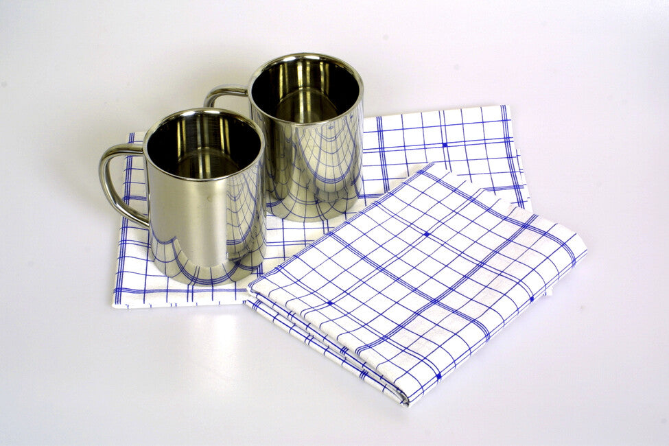 BasicNature Asciugamano da cucina in microfibra 50 x 57 cm, blu