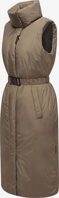Navahoo Abendlied gilet lungo da donna, marrone pietra