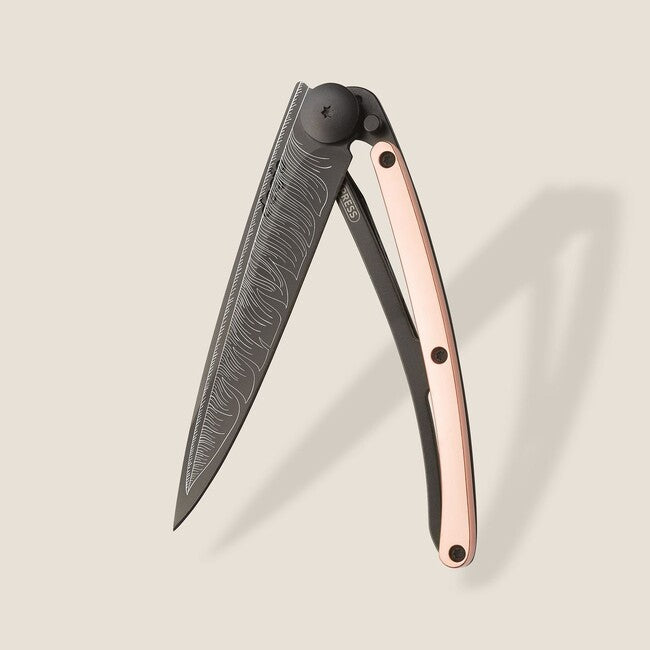 Deejo Coltello ORO Tattoo Oro rosa 18 carati Piuma