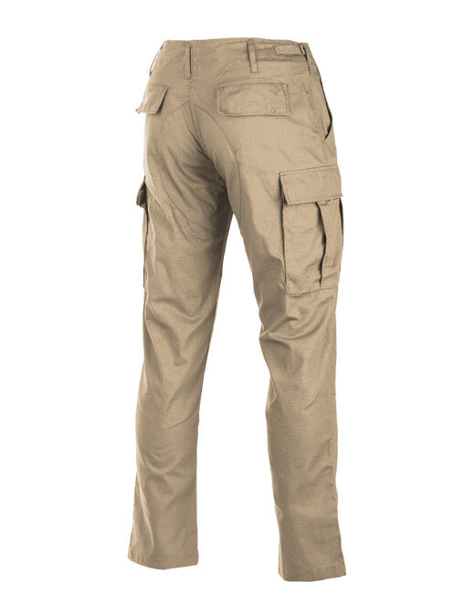 Mil-Tec Pantaloni US BDU slim fit field rip-stop, khaki