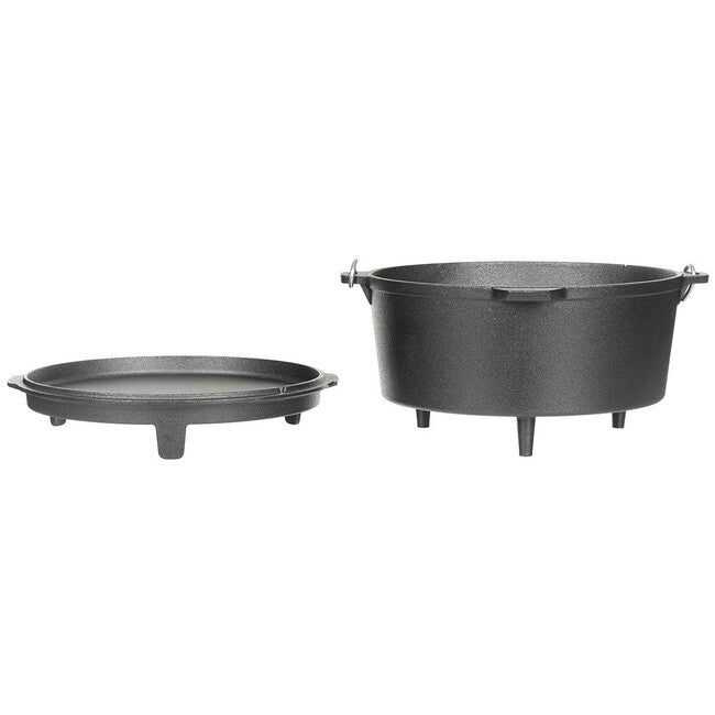 Fox Outdoor FoxPentola da fuoco da esterno, forno olandese, ghisa, circa 5,7 l
