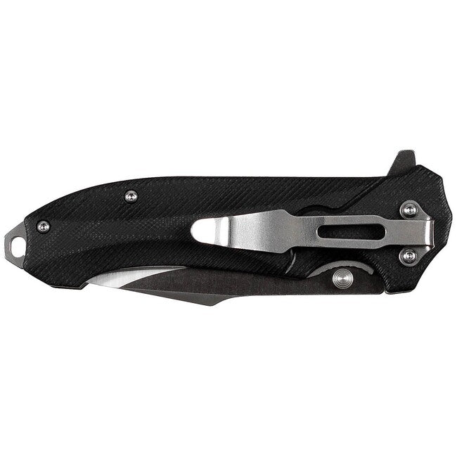 Fox Outdoor Jack coltello a una mano, nero, manico g10