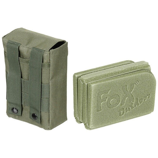 Fox Outdoor imbottitura termica, pieghevole, con tasca Molle, oliva