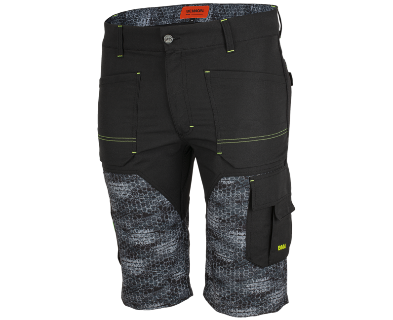 BENNON Predator pantaloncini da lavoro, nero/grigio