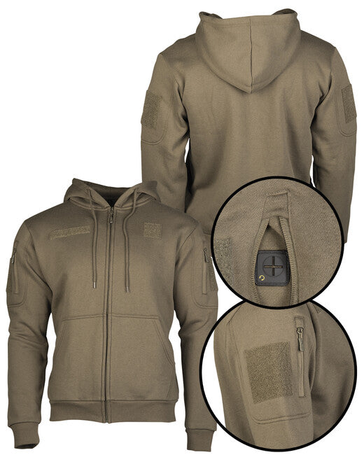 Mil-Tec felpa tattica con cerniera, verde Ranger
