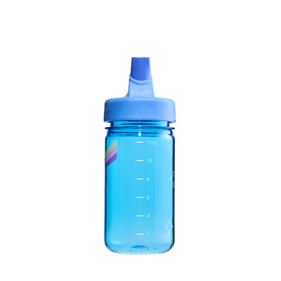 Nalgene Grip-n-Gulp biberon 0,35 l con coperchio blu, ippopotamo musicale