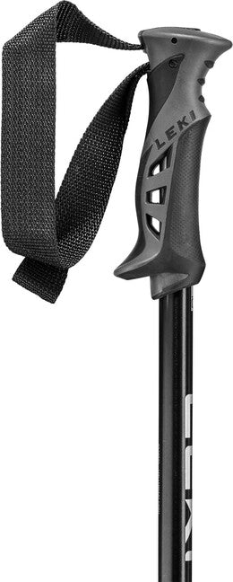 Leki Rental Classic bastoncini da sci da discesa, argento anodizzato naturale/nero