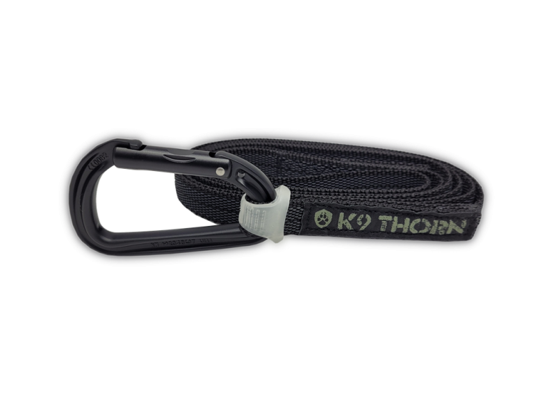 K9 Thorn Guinzaglio antiscivolo con moschettone petzl, nero, L