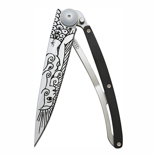 Deejo Mermaid coltello di chiusura in legno d'ebano
