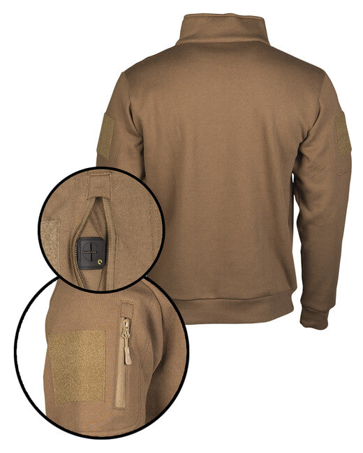 Mil-Tec felpa tattica senza cappuccio, Coyote scuro