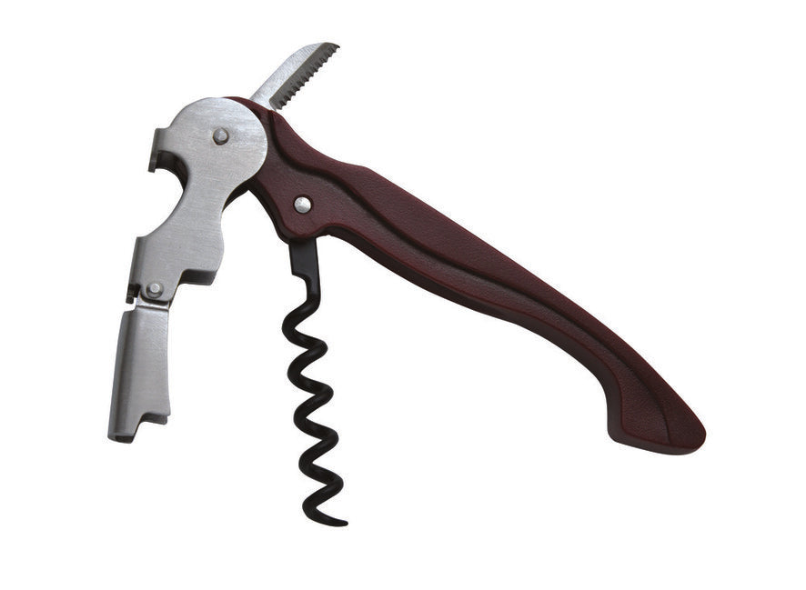 Baladeo ECO184 coltello da cameriere allegro, manico in abs rosso vino